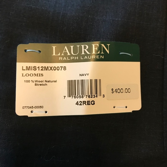 Ralph Lauren Navy Windowpane Suit - Picture 3 of 4